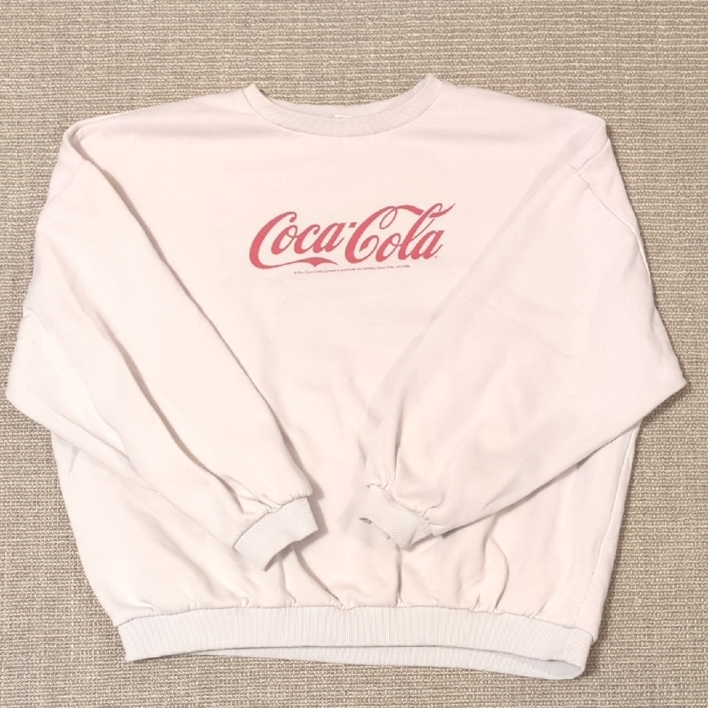 Coca-Cola Logo Sweatshirt in Soft White